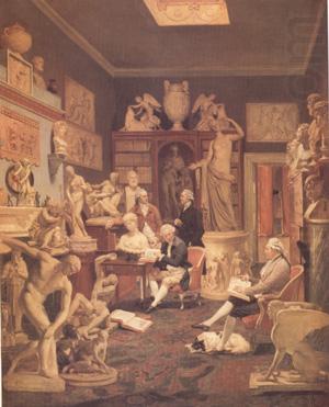 Charles Towneley's Library in Park Street (nn03), Johann Zoffany